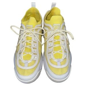Women’s Fila Disruptor 2 Yellow Monomesh Sock Sneaker Urban Outfitters Exclusive